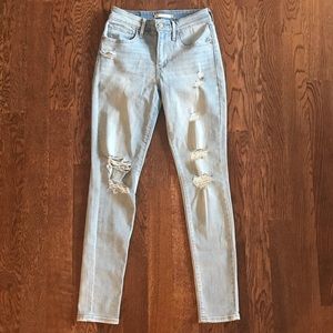 Levi’s High Rise Distressed Skinny Jeans